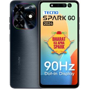 Tecno Spark Series Go 2024 4G Smartphone (3GB RAM, 64GB Storage) 6.6 inch HD Display UNISOC Tiger T606 Processor (Gravity Black)