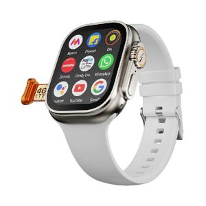 Fire-Boltt Oracle Wrist Phone Smart Watch with 1.96-inch display, 4G LTE nano SIM, 2 GB RAM with 16 GB Storage (Cloud Whisper)