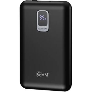 EVM ENNANO PRO 10 Power Bank with 10000 mAh Battery, 25W Super Fast Charging, Dual Output (Black)