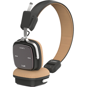 boAt Rockerz 600 Bluetooth Headphone with 40mm Dynamic Driver, Upto 8 Hours Playback, Easy Tap Controls, 300 mah Battery (Sandy Brown)