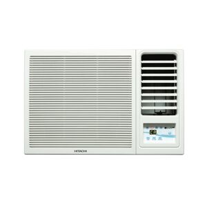 Hitachi 1 Ton (2 Star) Window AC with 100% Inner Grooved Copper Tube On/Off Timer with Advanced Startup (New Kaze Plus, RAW312HEDO) White