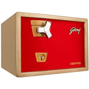 Godrej Premium Coffer V1 Safe with Twin Solid Steel Shooting Bolts, Powder Coated Finish, Mild Steel Body, Godrej 6 Lever Lock, Wall Mounted