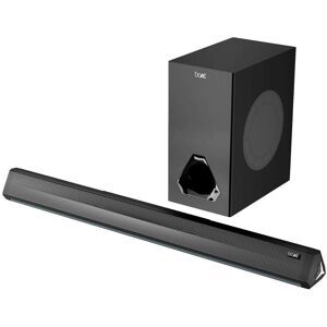 boAt Aavante Bar Aura 2.1 Ch Soundbar with Wired Subwoofer 160W RMS boAt Signature Sound, EQ Controls, Dynamic LEDs, Master Remote Control (Black)