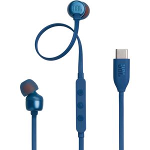 JBL Tune 310C USB Earphone with EQ Presets Control, Tangle-Free Flat Cable, 3 Button Remote with Microphone (Blue)