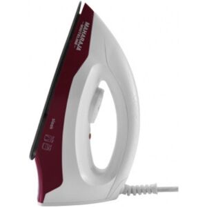 Maharaja Sleek Dry Iron with Non-Stick Sole Plate, Ergonomic Grip, 1000 Watts Power, Adjustable Temperature Control (White and Cherry Red)