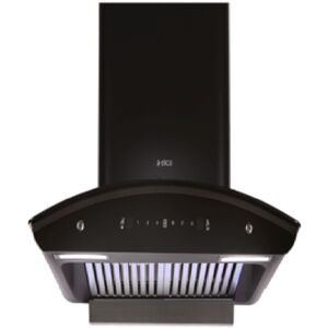 Elica Hood Chimney with Touch Control, Baffle Filter, Wall Mount, Nero Finish (Black, BFCG 600 HAC LTW MS NERO)