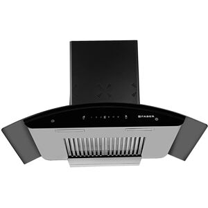 Faber Ellora Chimney/Hood with Wall Mount, Heat Auto Clean Function, 1.5W Led, 1400m3/hr Suction (Black)