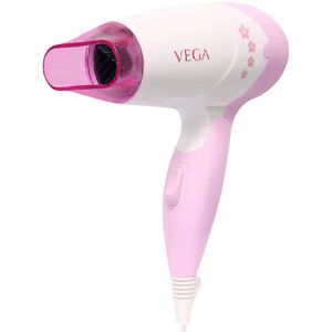 Vega Insta Glam 1000 W Hair Dryer with 2 Temperature Settings, Pink & White (VHDH20)