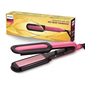 Philips Hair Straightener designed for No Heat Damage with Nourish Care & Silk Protect Technology, 2 Temperature Settings, Pink (BHS522/00)