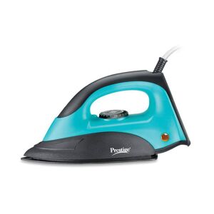 Prestige PDI 07 Magic Dry Iron 1000W with Greblon Coated Sole Plate, Adjustable Thermostat Control, Swivel Cord For Easy Ironing (Blue & Black, 41770)