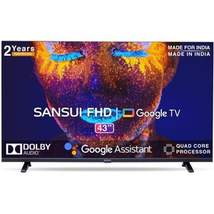 Sansui 109 cm (43 inches) SMART LED with CA53 processor, Android TV operating system, Dolby Audio support (Black) (JSW43GSFHD)