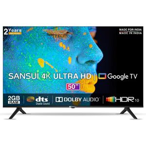 Sansui 127 cm (50 inch) 4K Ultra HD Smart LED TV with Dolby and DTS Audio, Google TV, Google Assistant JSW50GSUHD (2023 Model Edition)