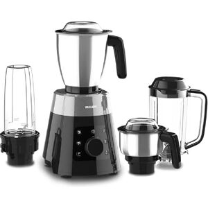 Philips Avance Collection Mixer Grinder with Soft Sound Technology, 5 Programmed Modes, Built-in Safety Switch (Bold Black and Silver, HL7777-00)