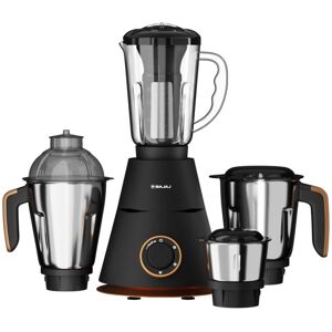 Bajaj Ninja Series Virtue 4 Jars Mixer Grinder with 750 Watts, Overload Protection, Non-Slip Feet (Black)