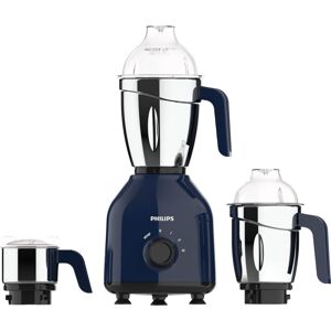 Philips 3 Jars 750 Watts Mixer Grinder with Turbo Motor, Knob Control (Blue, HL7757/01)