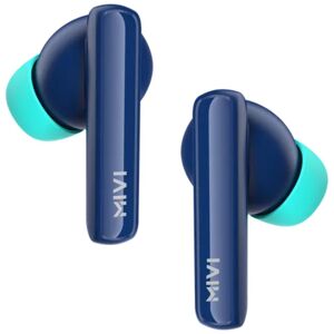 Mivi DuoPods N2 TWS with AI Environmental Noise Cancellation, Fast Charging, IPX4 Water Resistant (Arctic Blue)