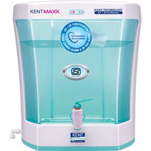 Kent MAX Water Purifier with Double Purification Process of UV+UF, Activated Carbon Pre-filter, Transparent Detachable Tank, ABS Body Material (White)