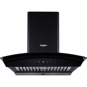 Whirlpool 60 cm Hood Chimney with 1100m3/HR Suction, Auto Clean Curved Glass, Wall Mount, Touch Panel Control (Black,CG 601 HAC)