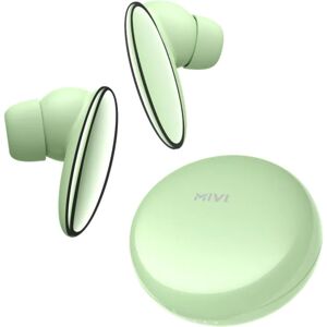 Mivi DuoPods N6 TWS with AI Noise Cancellation, 13mm Electroplated Drivers (Mint Green)