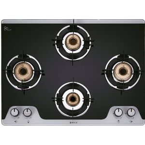 Elica 694 CT Verto 2J Cooktop with Double Drip Tray, Ultra Slim Frame, Bakelite Knobs, Dual Toned Toughened Glass Top (TKN CROWN DT SERIES)