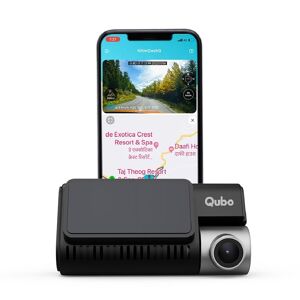 Qubo Smart Dashcam Pro 3K with Built-in Wi-Fi & GPS Sony IMX335 Sensor Superior Night Vision (Black)