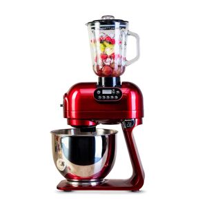 Hafele Klara Highline Kitchen Machine with Die-cast Aluminium Body, 5.5 Litres, 1000 Watts, Digital Display, Planetary Motion (Murphy Red)