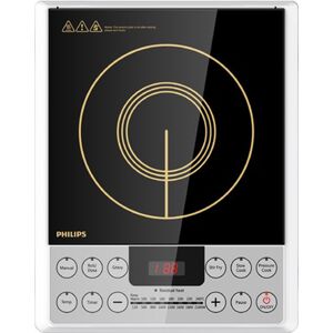 Philips Viva Collection Induction Cooker with Extra Safe Automatic Off Function, 2100Watts, Temperature Control, 6 Preset Menus (HD4929/01)