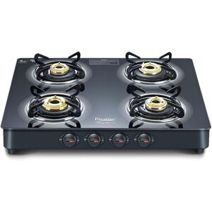 Prestige Royale Plus Cooktop with Sturdy Pan Support, Ergonomic Knob Design, Spill-Proof Design (Black, GT04)