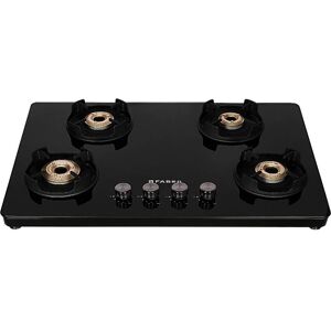 Faber NiOS DLX Cooktop with Manual Ignition, MS Powder Coated Pan Support, Powder Coated Finish (Black, 754 BB BK)