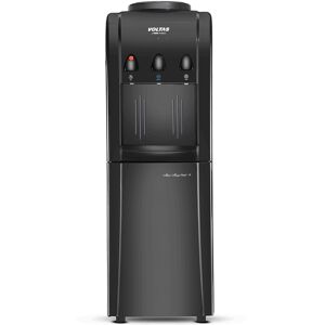 Voltas 20 Litres Floor Mounted Normal, Hot and Cold Water Dispenser with Energy Efficient Compressor, Cooling Cabinet (Mini Magic Pearl R - Black)