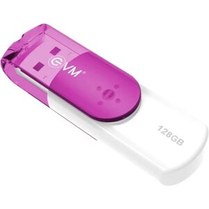 EVM EnStick 128GB USB 3.2 Gen 1 Pendrive with Durable ABS Casing, Shock & Drop Resistant (Pink)