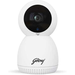 Godrej ACE PRO Smart Home Camera with 3MP Full HD Smart Wi-Fi Security Night Vision (White)