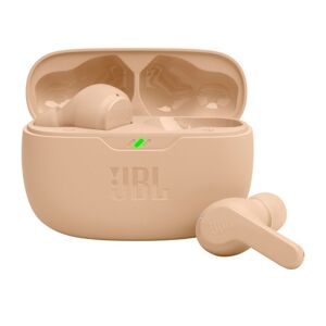 JBL Wave Beam with Deep Bass Sound, Up to 32 Hours Battery Life, IP54 Certified Earbuds and IPX2 Charging Case (Beige)
