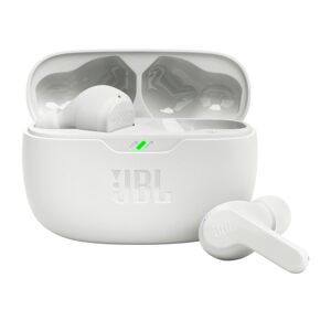JBL Wave Beam with Deep Bass Sound, Up to 32 Hours Battery Life, IP54 Certified Earbuds and IPX2 Charging Case (White)