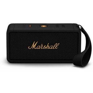 Marshall Middleton Portable Bluetooth Speaker with IP67 Rating, 20+ Hours playtime (Black And Brass)