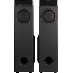 Philips SPA9070/94 Tower Speaker with 70 W RMS output power, Wireless music streaming via Bluetooth up 10 meters (Black)