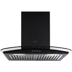 Elica Glace TF Trim ETB Plus LTW 60 Nero T4V LED Chimney with Baffle Filter, Touch Control Panel, Low Noise, Led Lamps, Exemplary Design (Black)