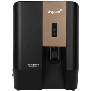 Livpure Allura Premia Water Purifier with 10 Stage Advanced Purification Process, Super Sediment Filter, 7 Litres Storage Capacity (Black)