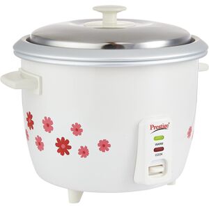 Prestige PRWO1.8-2 Double Pot Rice Cooker with Additional Cooking Pan, Stainless Steel Lid, Cool Touch Handles, Sturdy & Durable Double Wall Body