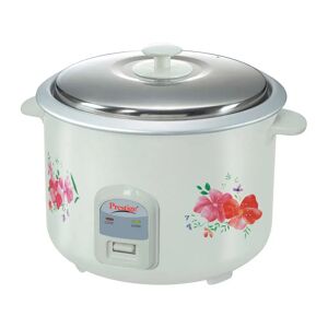 Prestige PRWO 2.8-2 Open Type with Double Pot Rice Cooker, Detachable Power Cord Scoop Holder, Additional Cooking Pan, Keep Warm Mode (41270)
