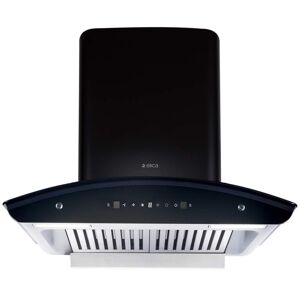 Elica WD TBF HAC 60 MS Nero Chimney with Heat Auto-clean Technology, Separate Oil Collector, Bright LED Lamps, Touch Control Panel, Motion Sensor