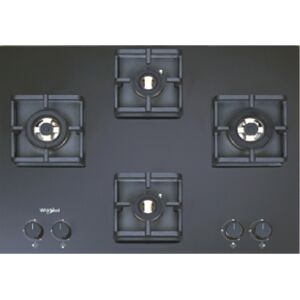 Whirlpool 70 cm Built in Hob with Auto ignition, Full Brass Burner, Cast Iron Pan Support (Black, SMARTSEALHYBRIDBRASS704)