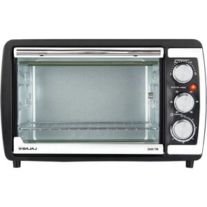 Bajaj 20 Litres Oven Toaster Griller with Glass Door, MS Powder Coated Body, 1400 Watts (2000TM, Black)