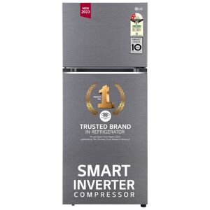 LG 380 Litres 2 Star Frost Free Double Door Refrigerator with Smart Inverter Compressor, Smart Inverter Technology (GL-N412SDSY, Dazzle Steel)