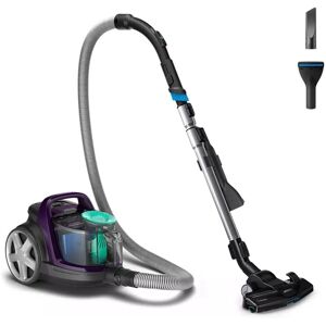 Philips Bagless Vacuum Cleaner with 1900 Watts Motor, TriActive nozzle, Active Lock, Compact Design (Magic Purple, FC9571/01)