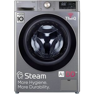 LG 10 Kg 5 Star Fully Automatic Front Load Washing Machine with AI DD Motor & Turbo Wash Technology (FHP1410Z7P, Platinum)