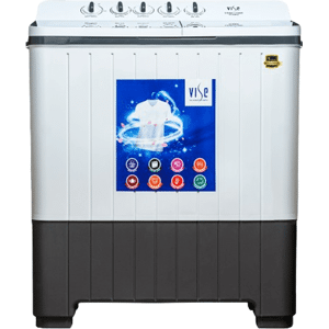 Vise 11 Kg Semi Automatic Top Load Washing Machine with 3 Wash Programs (VSSA11PWG, White)