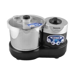 Panasonic Wet Grinder Black with Stainless Steel Drum, 2 Litres, Superior Grinding Stone , Transparent Lid, Automatic Timer, Anti-slip HTD Belt