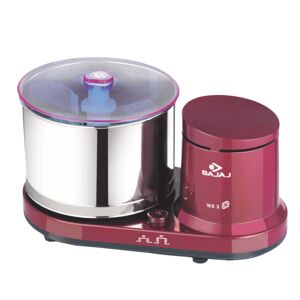 Bajaj WX-3 2 Liters Wet Grinder Without Arm, 2Litres Stainless Drum with Poly Carbonate Lid, Efficient and Durable Grinding Stones