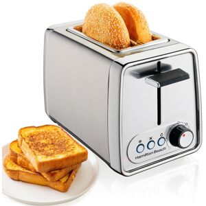 Hamilton Beach Metal 2 Slice Wide Slot Toaster with Auto Shut-Off, 7 Browning Levels, 3 Easy Toasting Function (22791-IN)